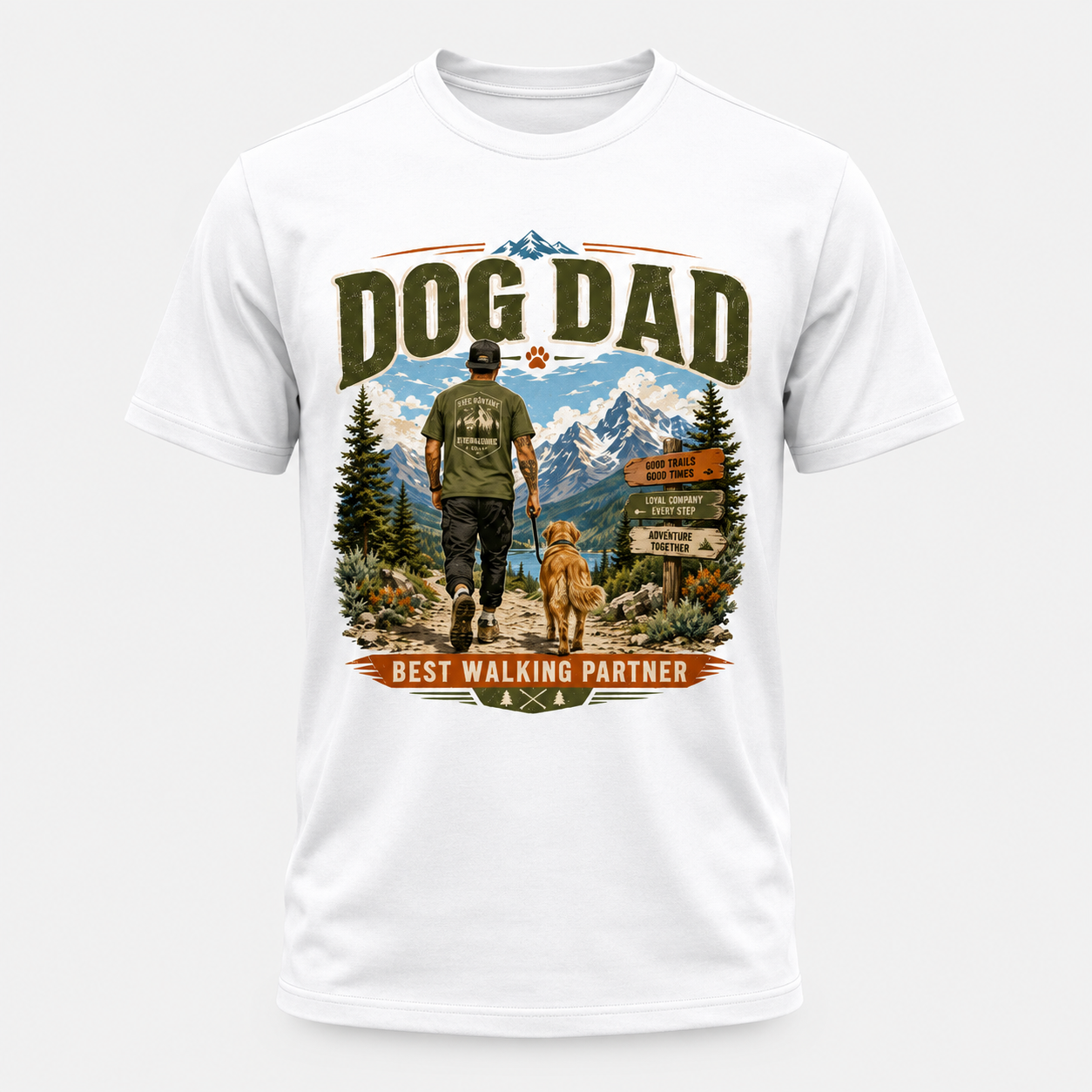 Trail Partner Dog Dad Tee