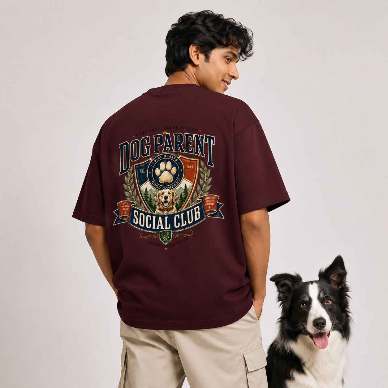 Dog Parent Club Unisex Oversized Tee